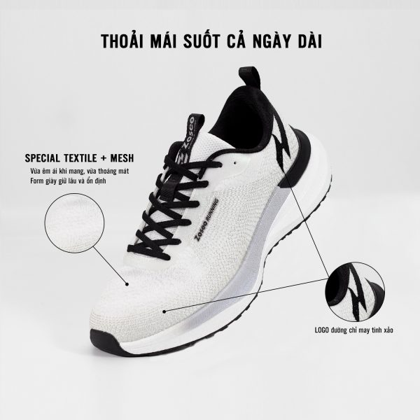 Alternative view of Giày thể thao Zoseo Litenow - White Black