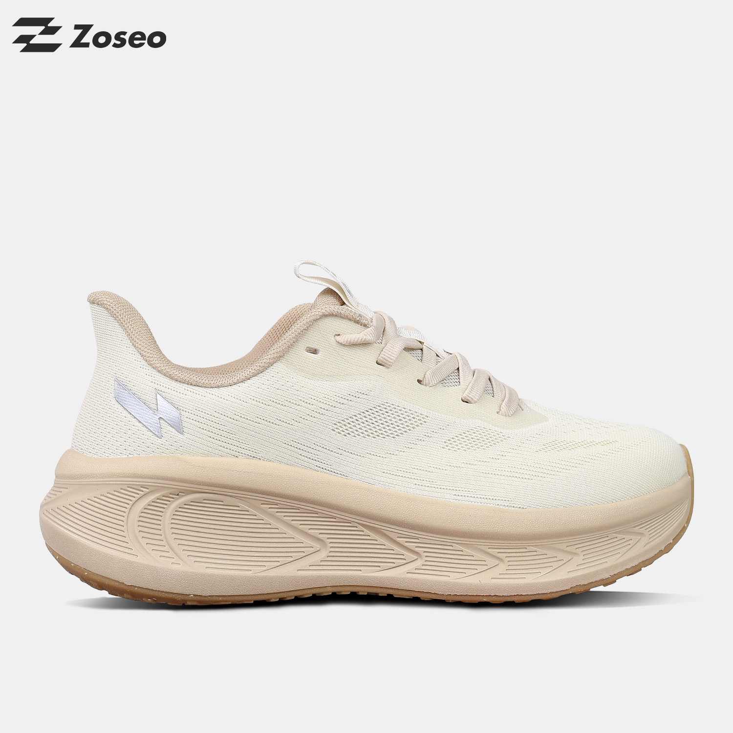 Giày chạy bộ Zoseo Airgo - White Cream - Ảnh 5