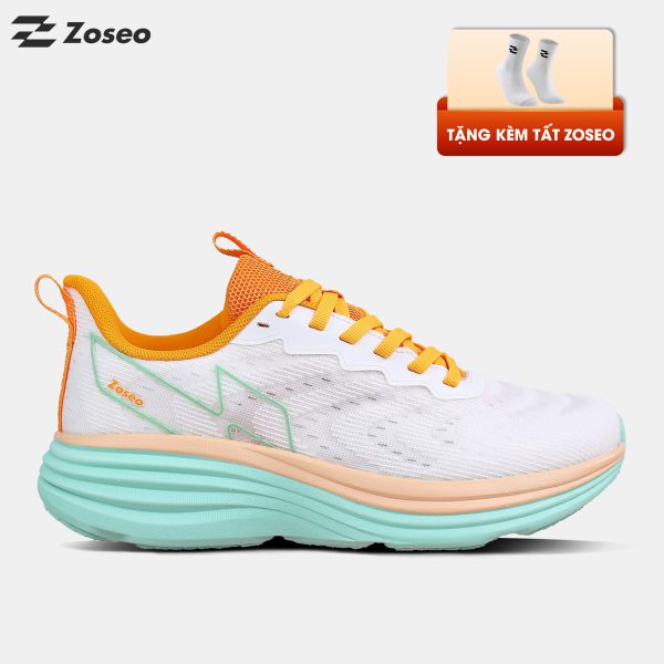 Giày chạy bộ Zoseo Airise - White Orange
