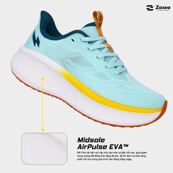 Alternative view of Giày chạy bộ Zoseo Airgo - Mint Green Yellow