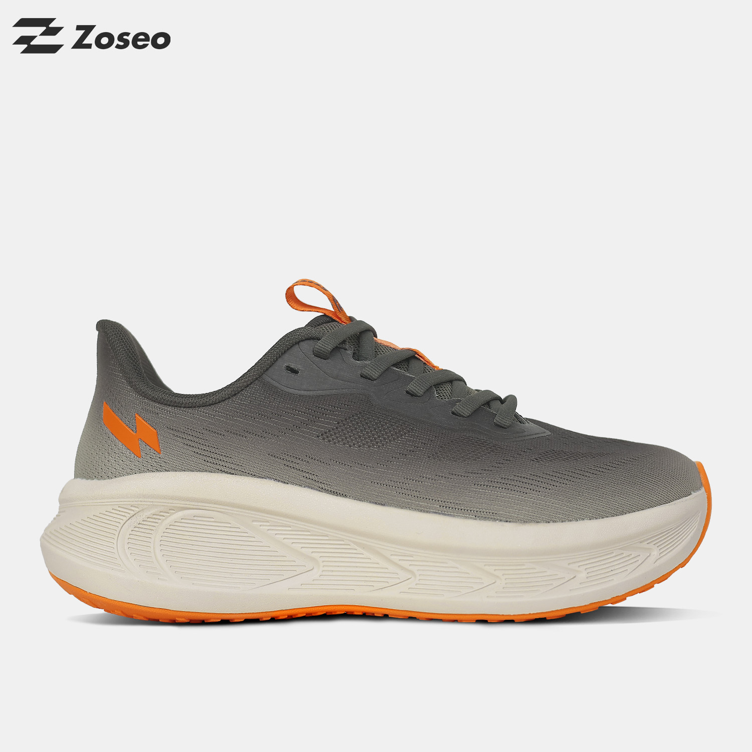 Giày chạy bộ Zoseo Airgo - Ash Grey Orange - Ảnh 5