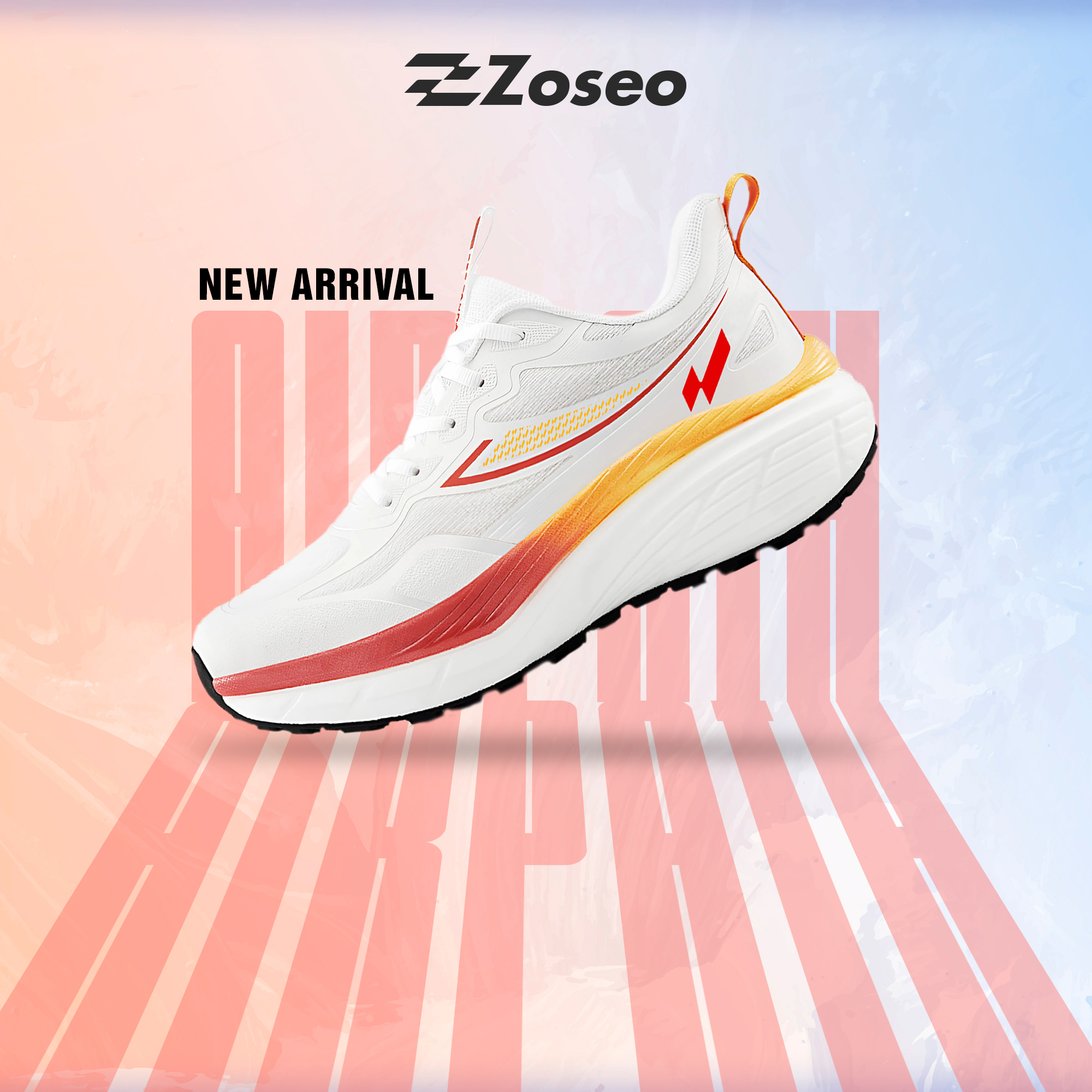 Giày chạy bộ Zoseo Airpath - White - Ảnh 2