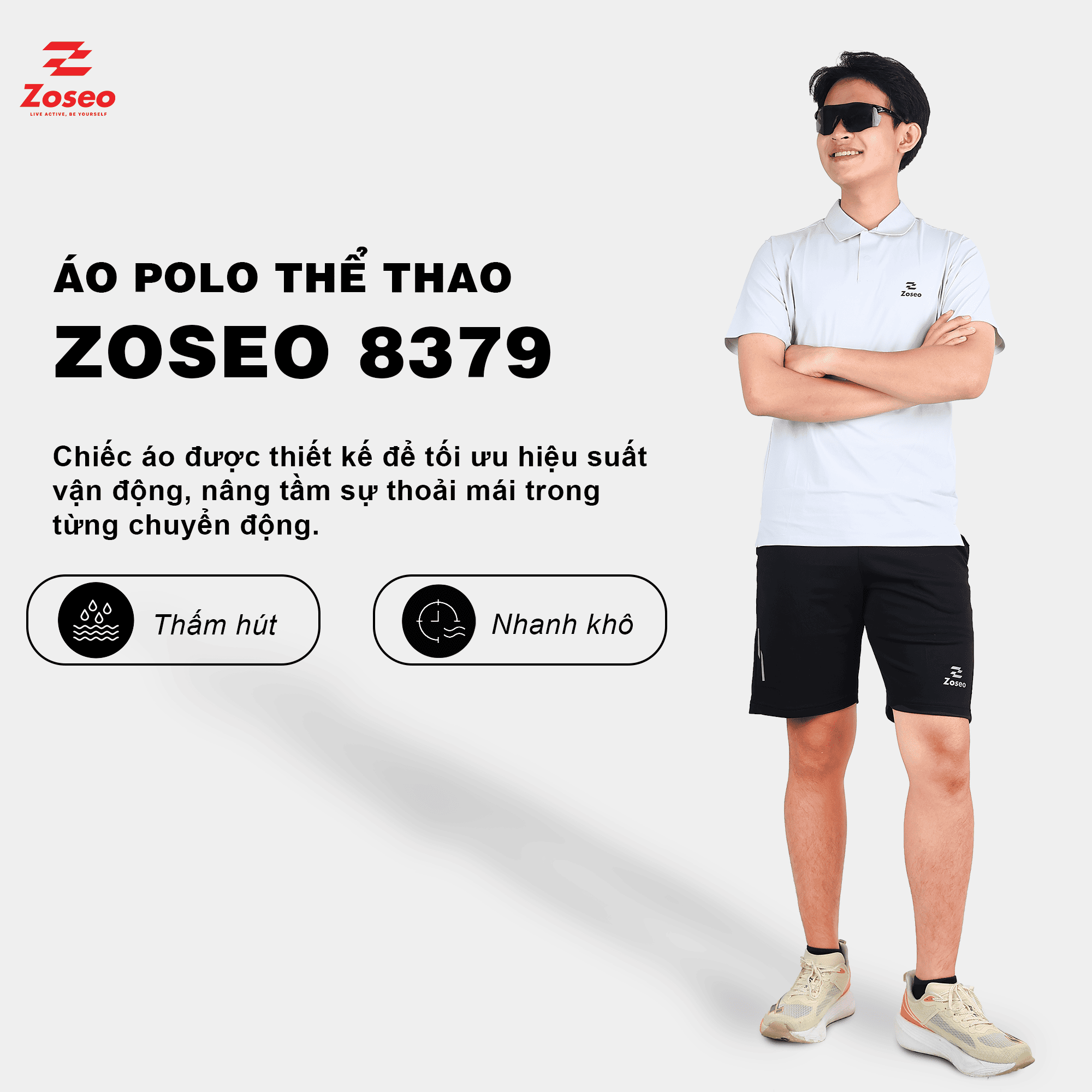 Áo Thể Thao Polo Nam Zoseo 8379 - Ảnh 2